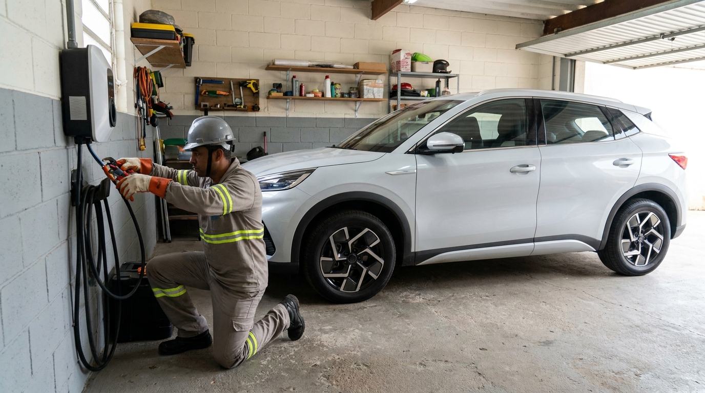 Instalação de Wallbox no CEAT, São Carlos‑SP