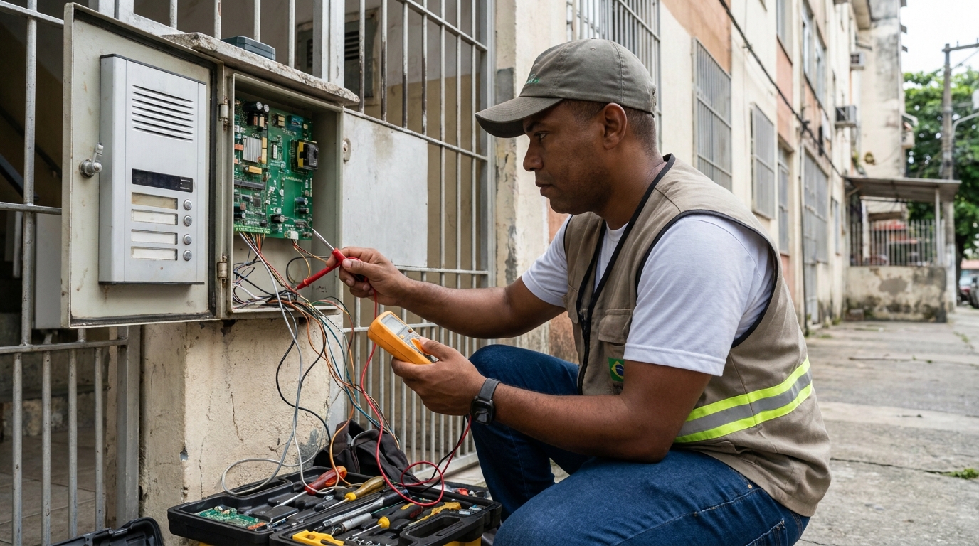 Reparo de Placa e Campainha no Parque Sisi, São Carlos‑SP